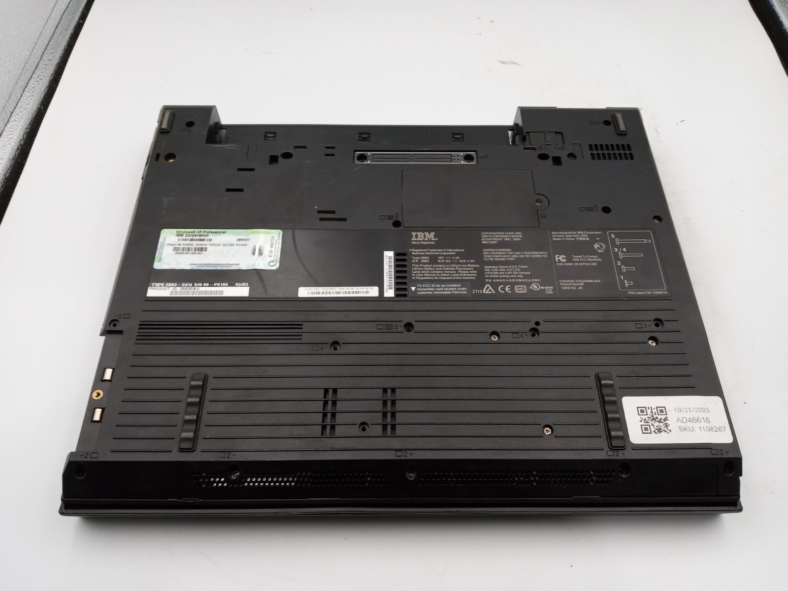 IBM ThinkPad R51 2883-GKU Laptop Intel Pentium M 1.6GHz – PARTS / REPAIR -RR