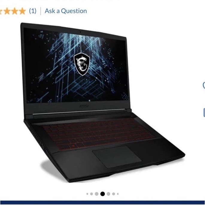 MSI GF63 12UCX-2043US 15.6″ 144Hz i5-12450H 8GB 512GB RTX 2050 Win11 Pro Black