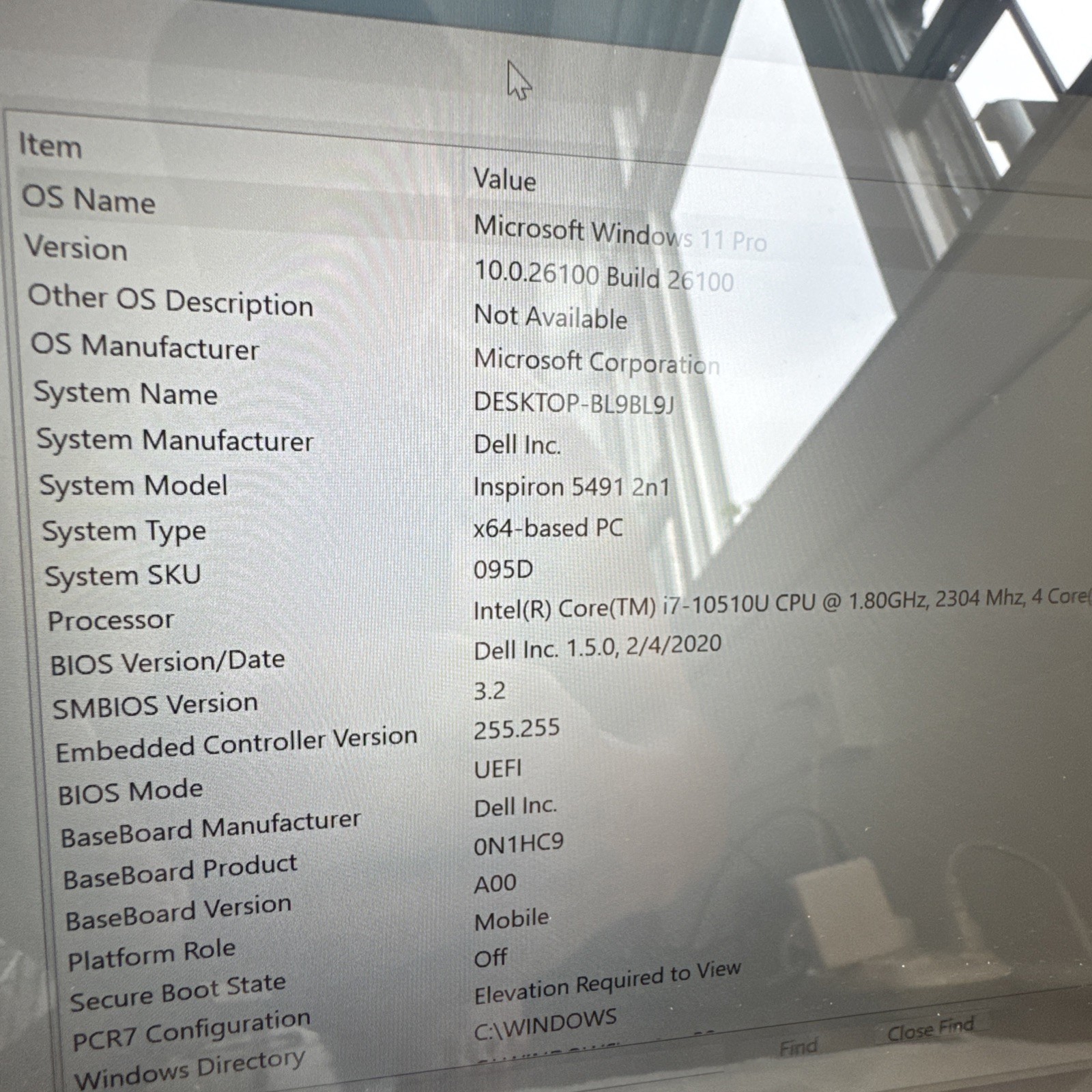 Dell Inspiron 5491 2 In 1 Intel Core i7-10510U @1.80GHz 8GB RAM 500GB SSD W11P