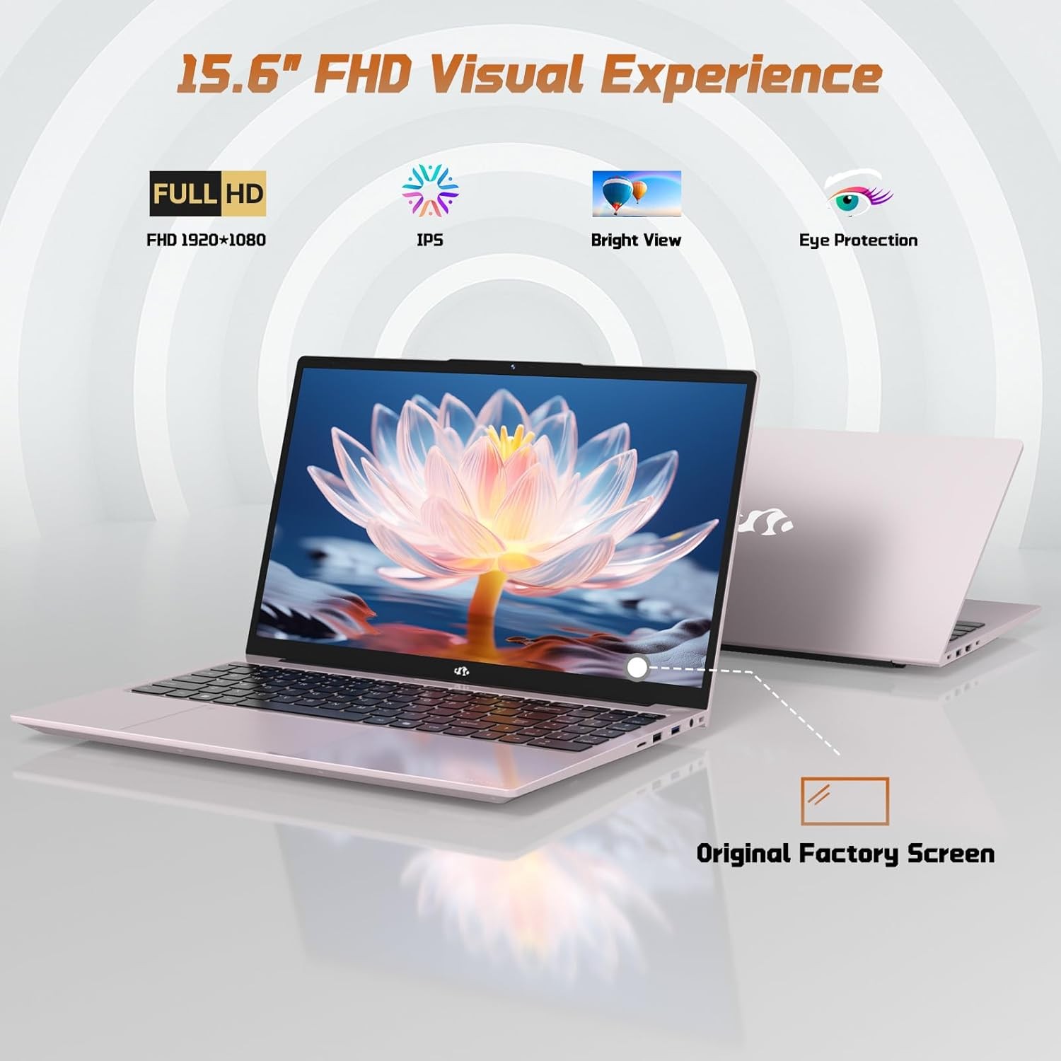 NIMO 15.6″ IPS FHD-Student-Laptop, 4GB RAM 128GB SSD Intel N150 Up to 3.6GHz