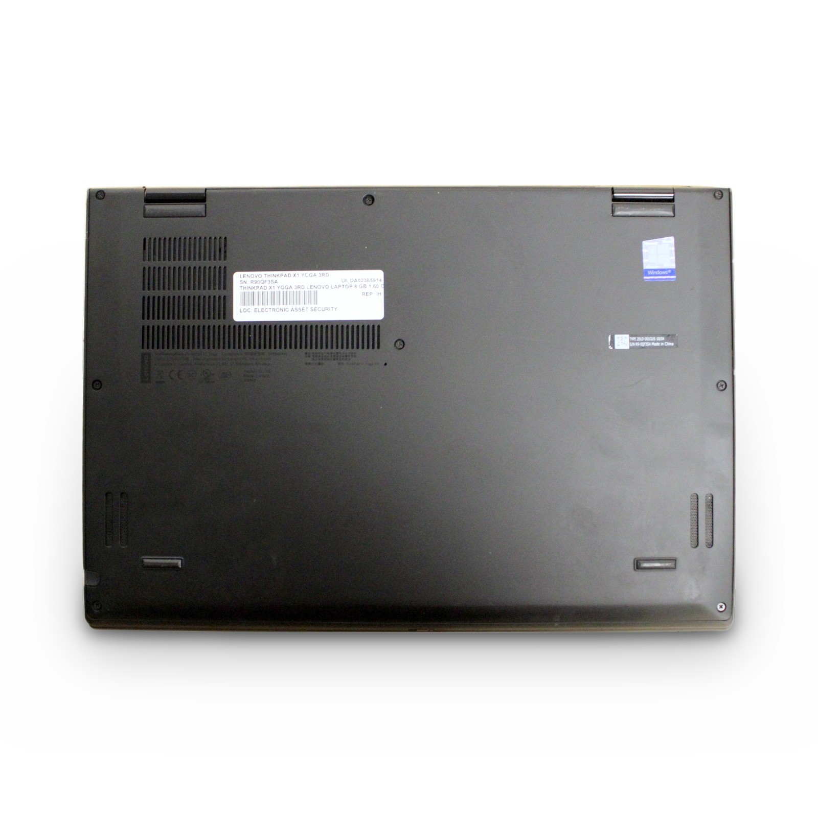Lenovo ThinkPad X1 Yoga 3rd Gen 14in i5-8250U 8GB FHD No OS, Drive, Power Cord