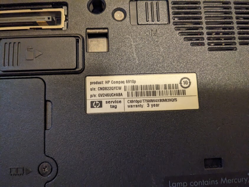 HP Compaq 6910p 14″ Laptop Computer Intel Centrino Not Tested
