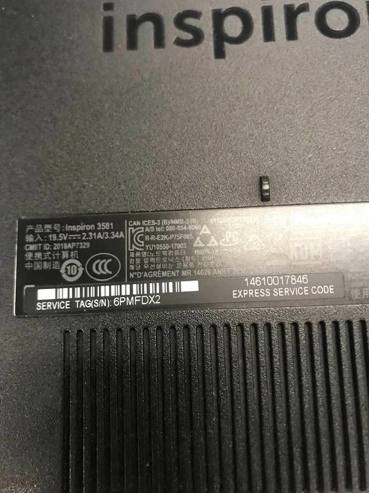 Dell Laptop Inspiron 15 3000 w/ Charger, Win 10 Installed 1TB Hard Drive 8gb Ram
