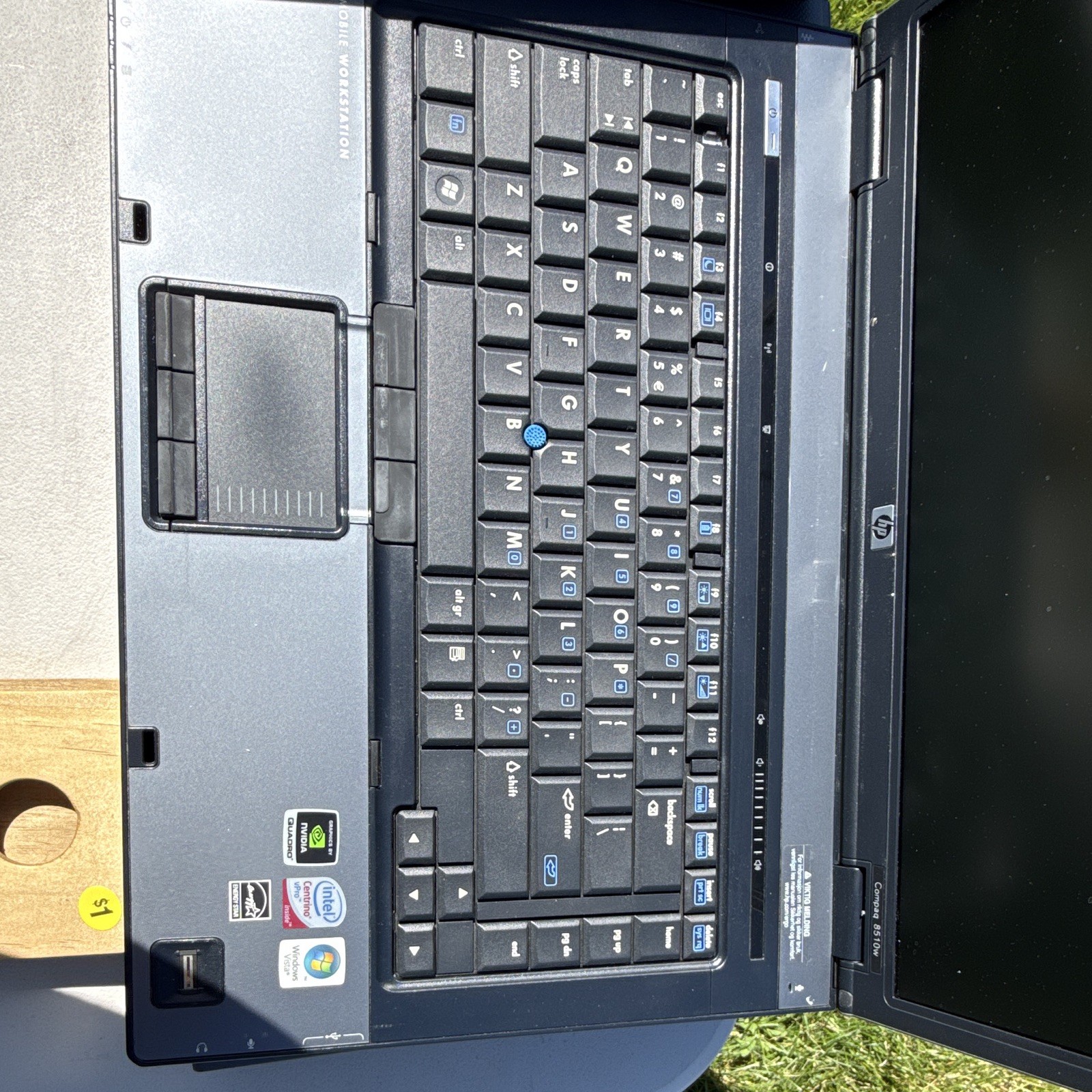 HP Compaq 8710w 17in Core 2 Duo 2.40GHz 4GB 250GB HDD Quadro Vista