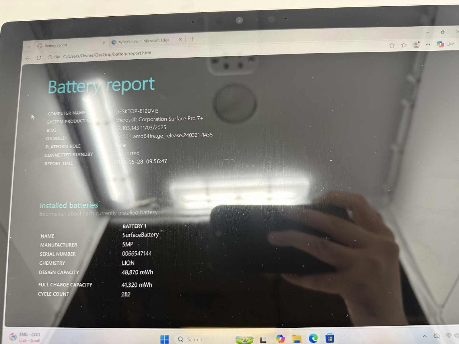 Microsoft Surface Pro 7+ 1960 128GB SSD, Intel Core i5 11th Gen, 8GB RAM