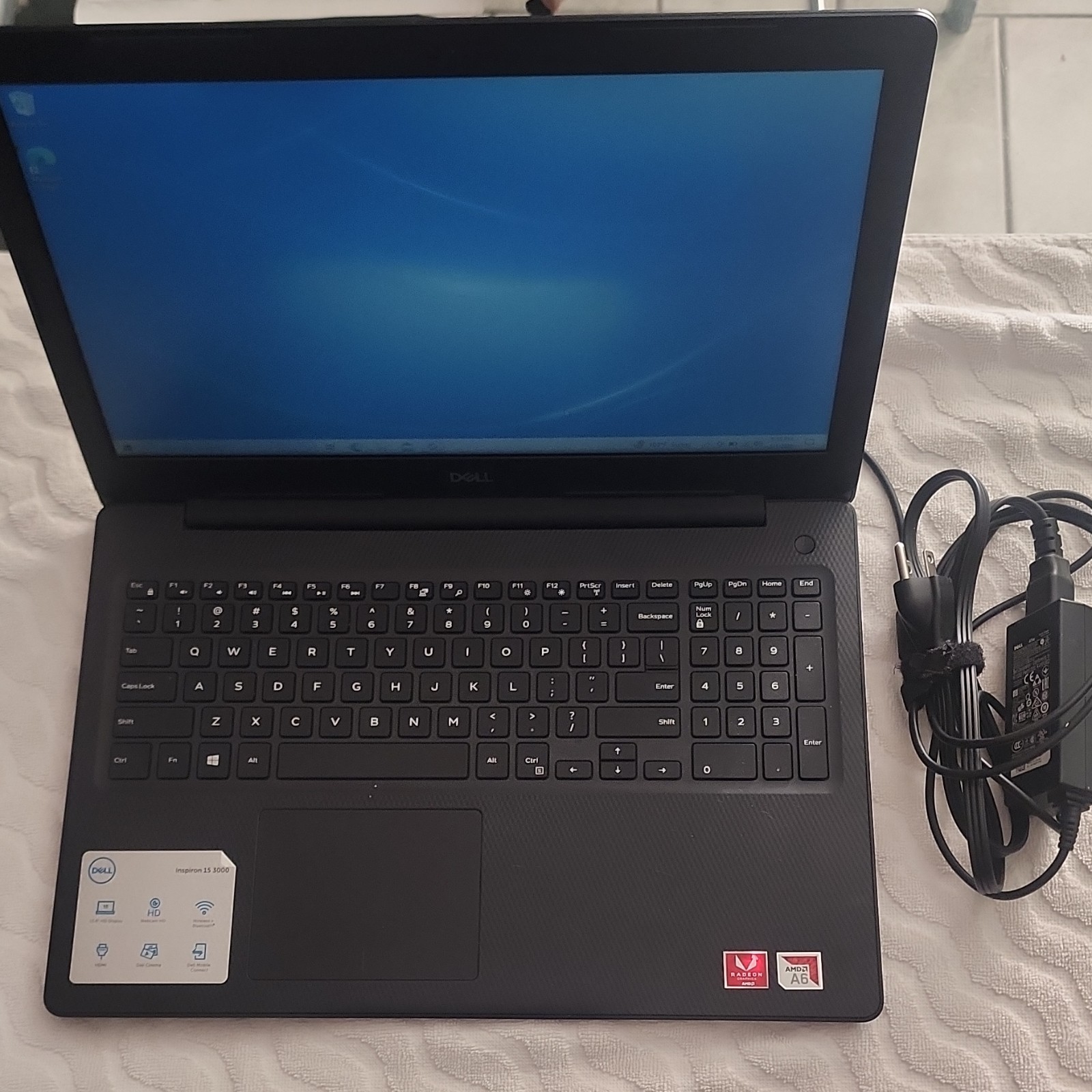 Dell Inspiron 3595 AMD A6-9225 2.60GHz 4GB RAM 500GB HDD Windows 10 Laptop