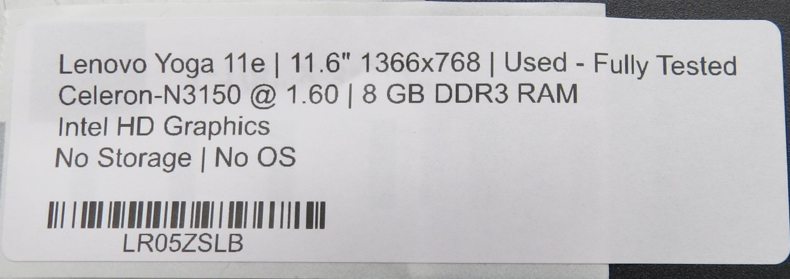 Lenovo ThinkPad Yoga 11e/Celeron-N3150/8GB RAM/No Storage/No OS *READ*