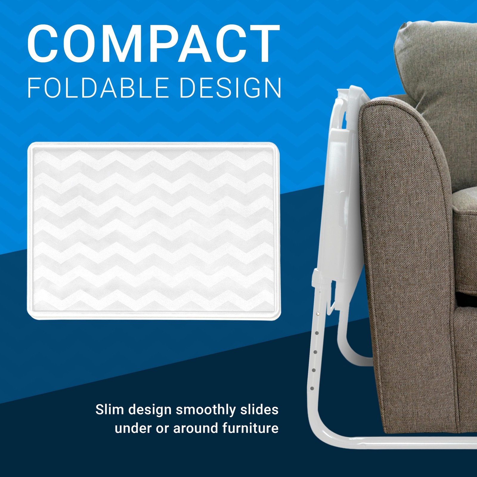 Table-Mate TV Tray Table | Portable Desk Folding Dinner Tray, Couch Table Trays