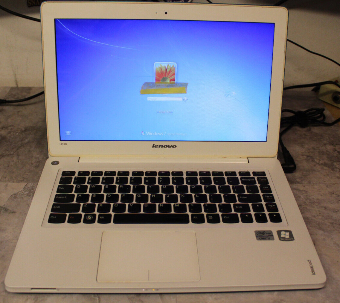 Lenovo IdeaPad U310 For Parts 500GB HD Booted Wiped 4GB Ram i5-337U 1.7 GHz