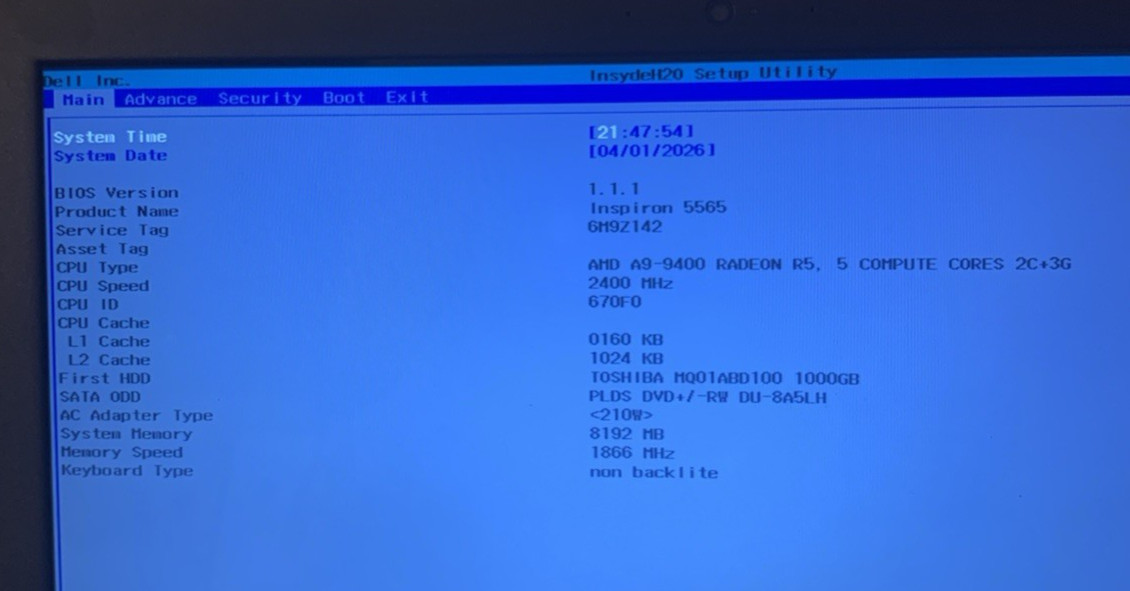 Lot of 2 Dell Inspiron 15 5565 Laptop 15.6″ AMD A9-9400 8GB Ram 1TB HDD W10H