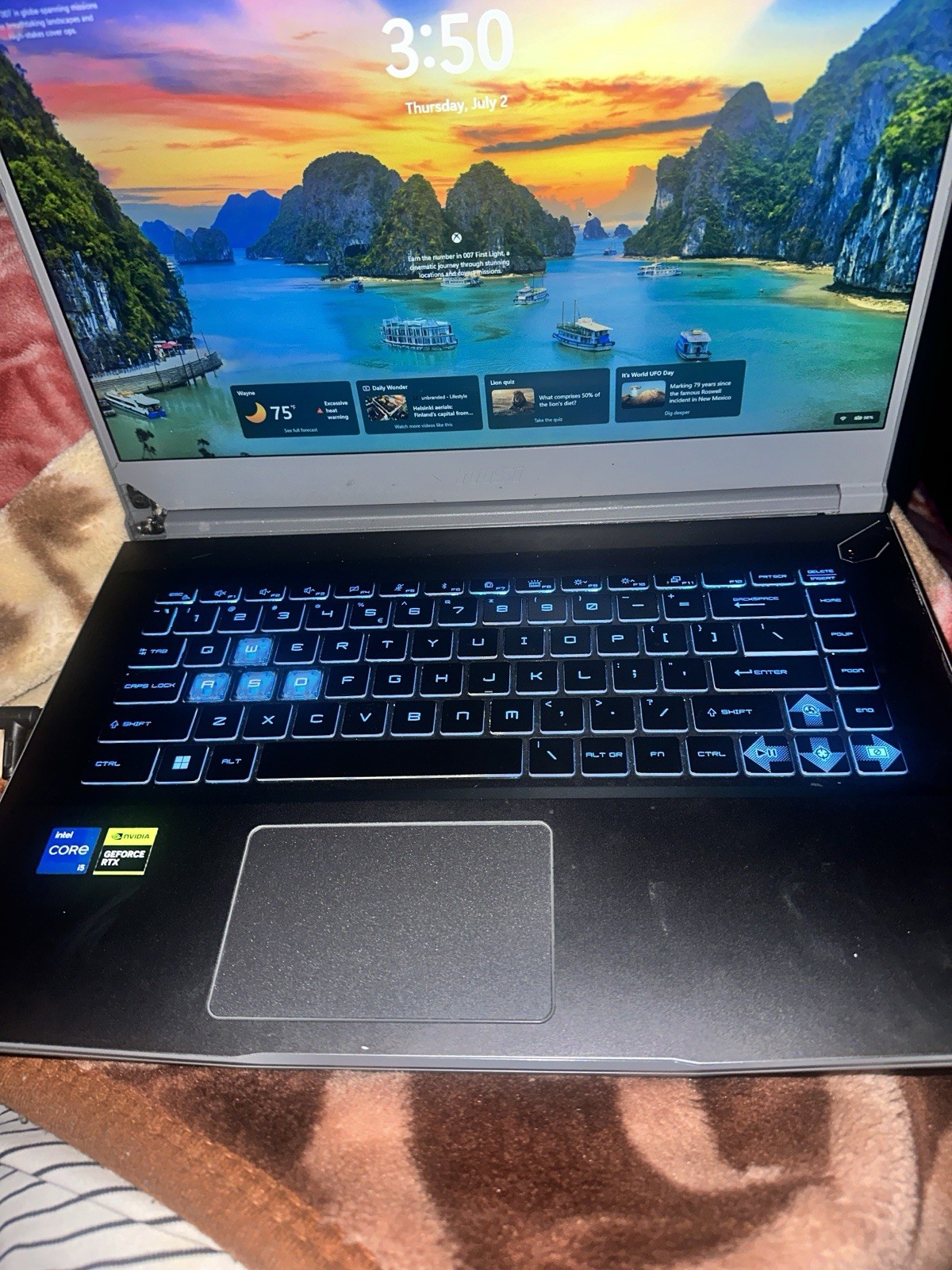 MSI Thin 15 15.6″ i5-13420H 16GB 512GB NVMe RTX 3050 Win11 Black