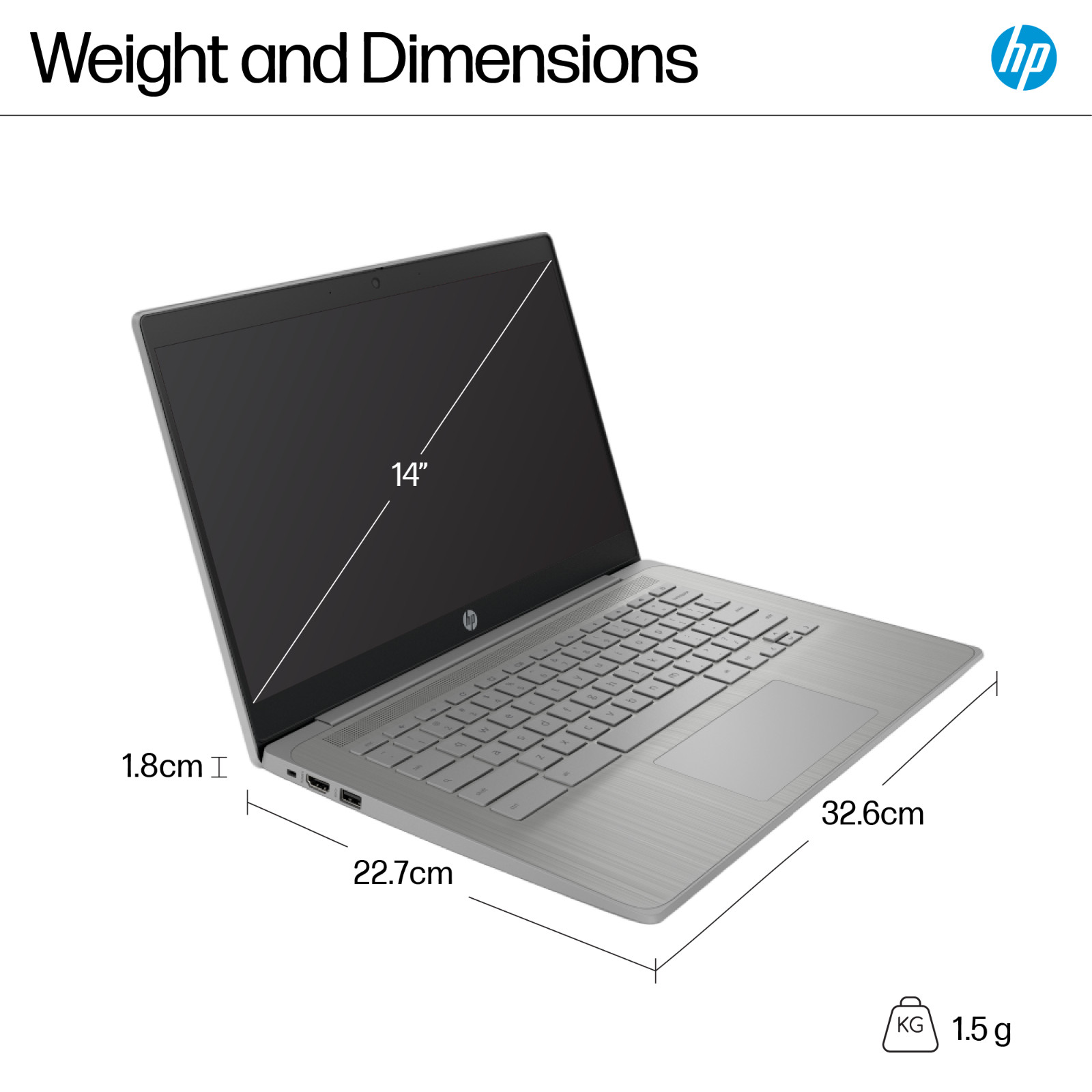 HP Chromebook 14a-ne1013dx 14″ Celeron N4500 4GB 64GB ChromeOS Grade A