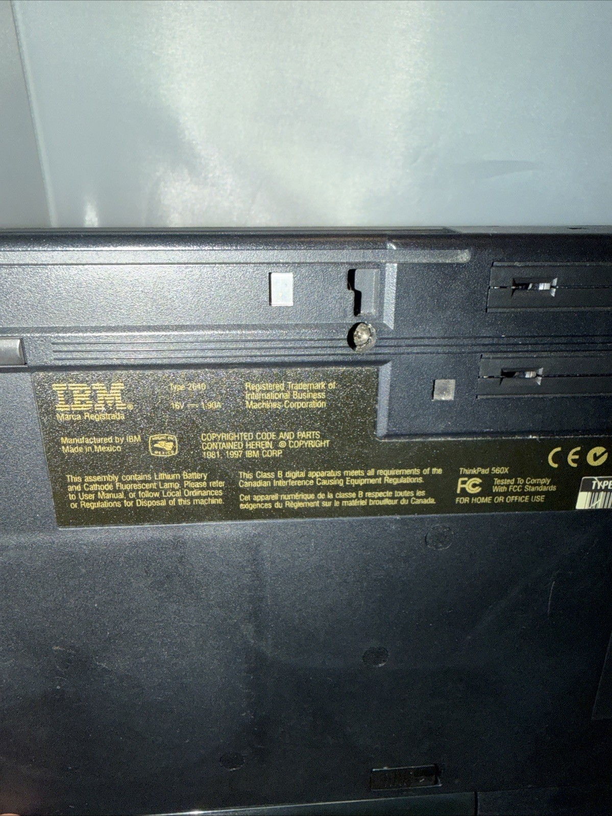 Vintage IBM ThinkPad 2640 Laptop for Parts