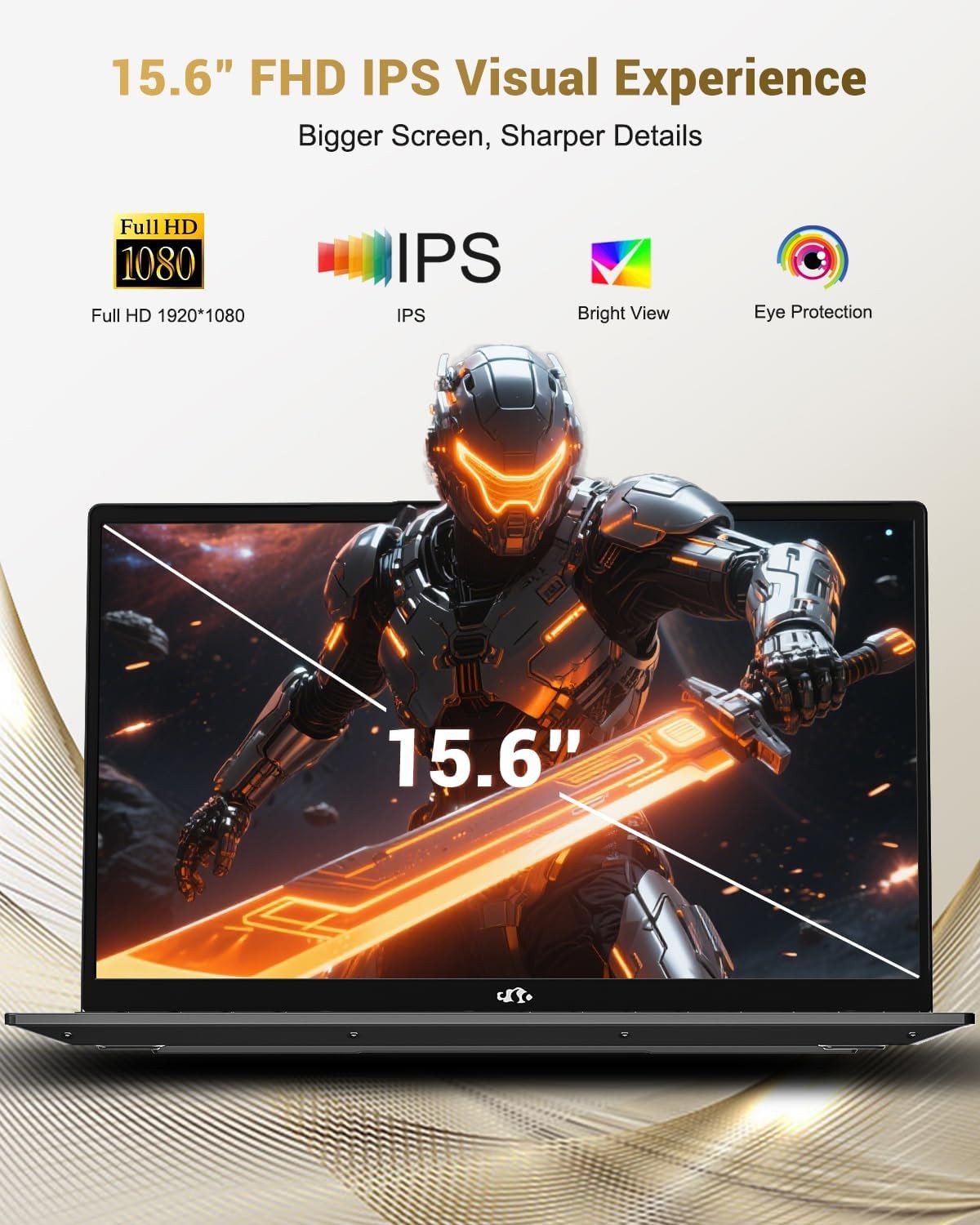 NIMO 15.6″ Gaming Laptop AMD Ryzen 7 8745HS 16GB DDR5 RAM 1TB SSD (up to 4.9GHz）