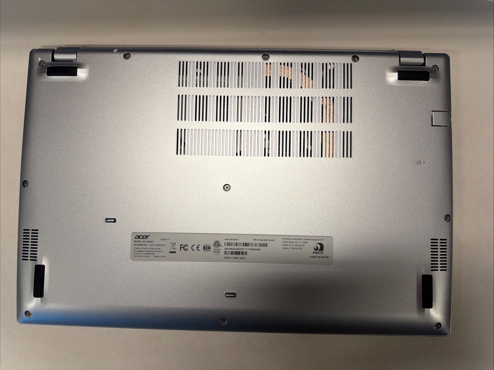 Acer Aspire 5 A515-56-36UT 15.6″ (128GB SSD, Intel Core i3 11th Gen., 4.10 GHz,