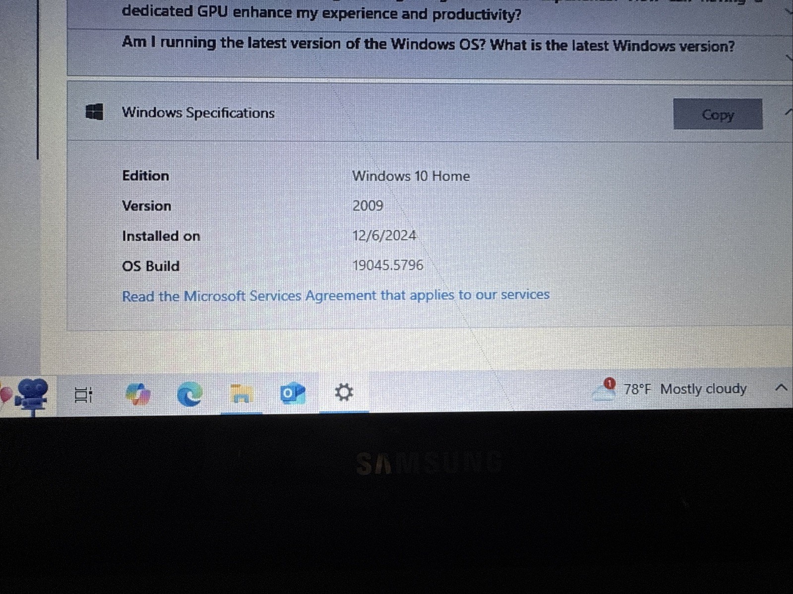 SAMSUNG NP530E5M X01US | INTEL CORE I5-7200U 2.50GHZ No Ram No HDD No Adapter