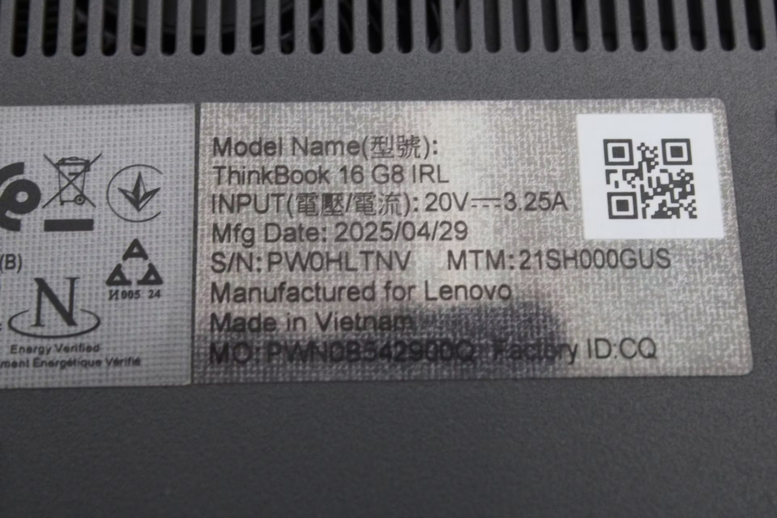 Lenovo ThinkPad 16 G8 IRL 16″ Core 5 210H, 512GB NVMe, 16GB RAM