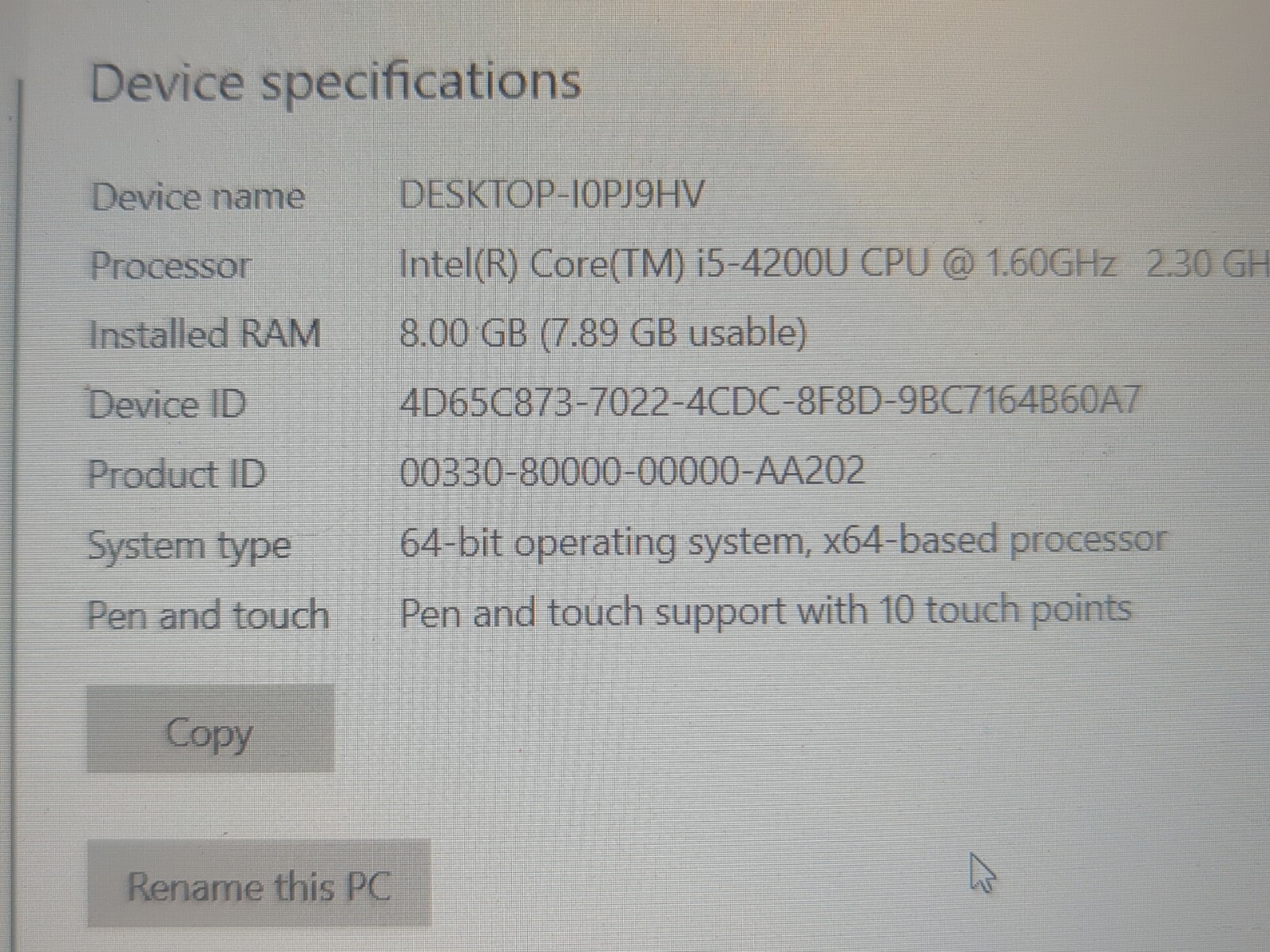Fujitsu Stylistic Q704 Core i5-4200U 1.6GHz 8 GB Win10 Pro + Touchscreen