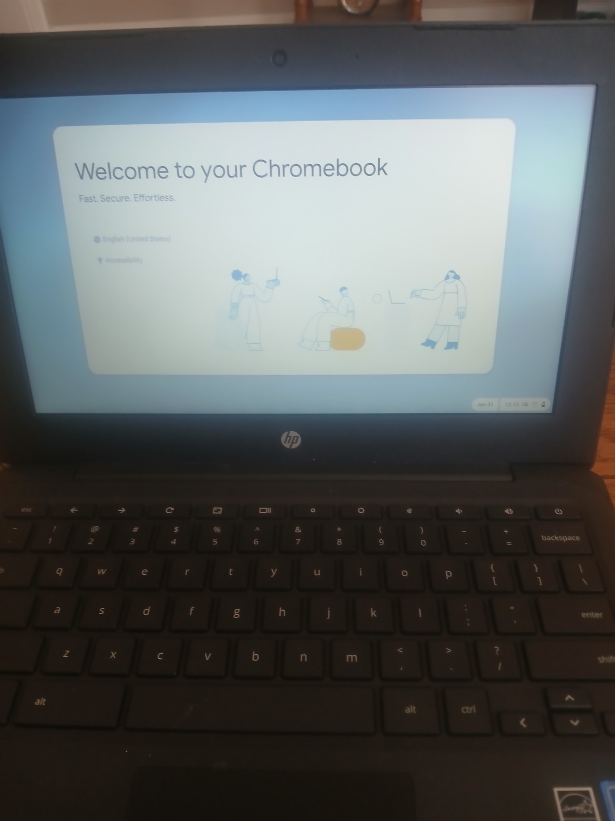 HP Chromebook Intel Processor Chrome OS Black Energy Star Laptop