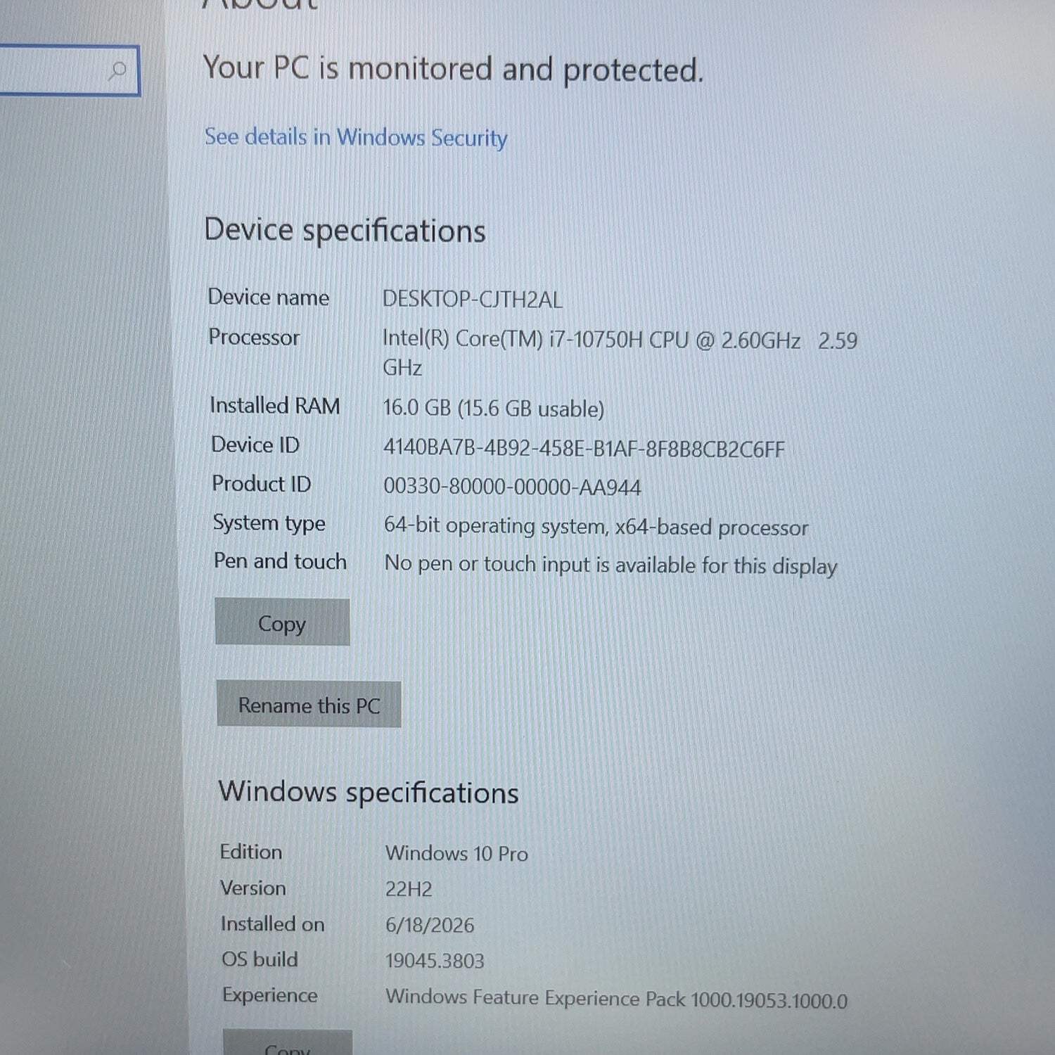 Dell Precision 7550 15.6″ i7-10750H 2.6GHz 16GB RAM 512GB SSD Quadro RTX 3000
