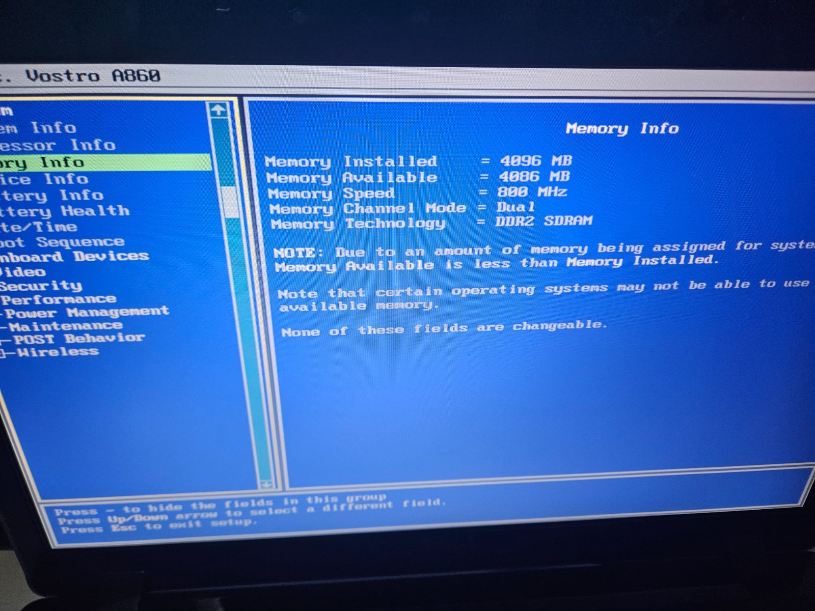Dell Vostro A860 15.6″ Intel Celeron 2.13GHz 4GB RAM 160GB HDD w/ AC Win10