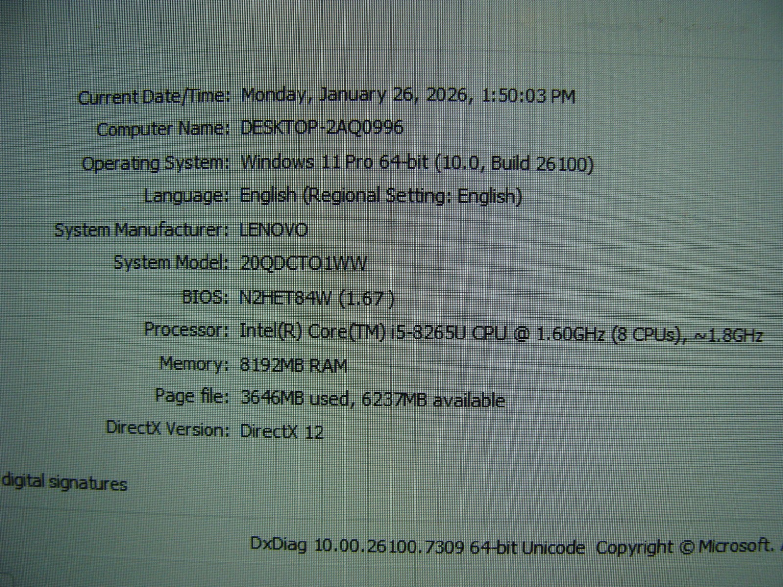 Lenovo ThinkPad X1 Carbon Gen 7 14″ FHD i5-8265U 1.6GHz 8GB 256GB Win 11 Pro +PA