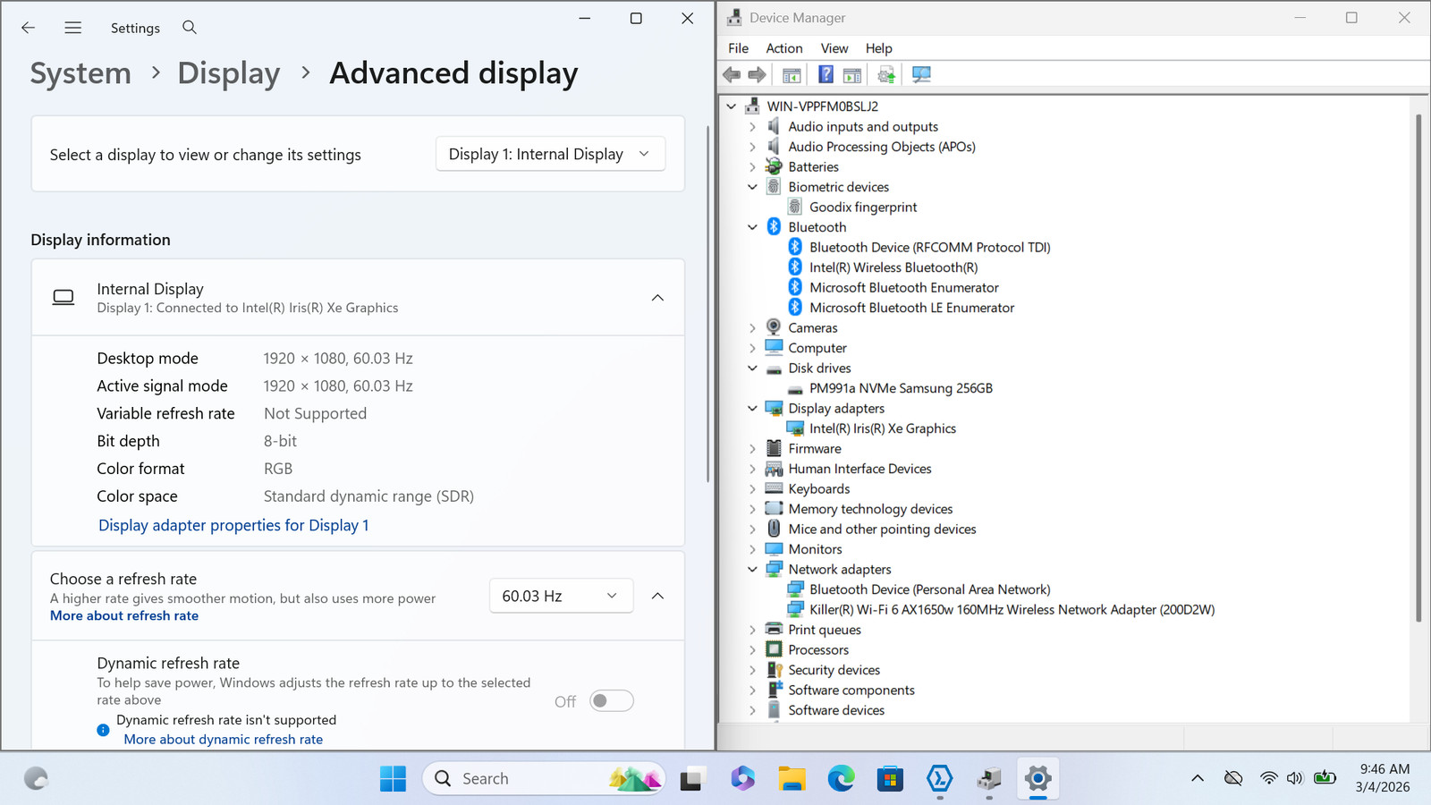 Dell XPS 13 9305 FHD 13″ I5-1135G7 256GB 8GB W11P Webcam Backlit FP Reader