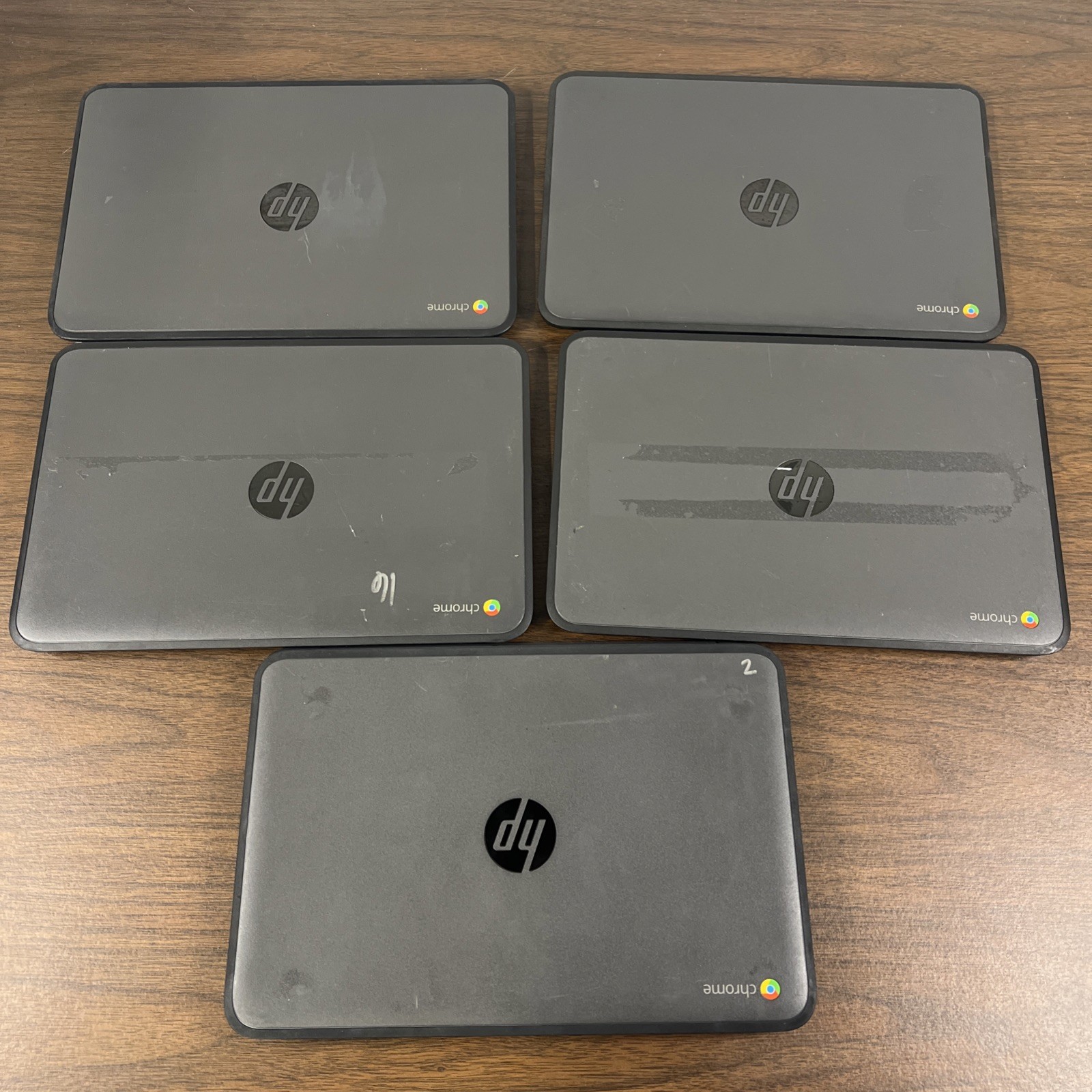 Lot Of 5 HP Chromebook 11 G5 EE | Celeron N3060 1.6GHz CPU | 4G Ram | 16G eMMC