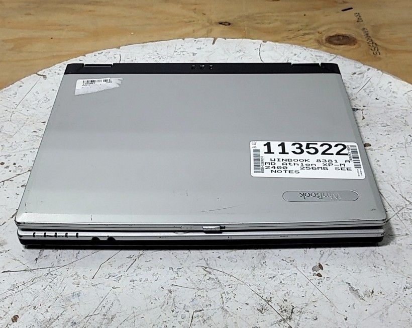 WINBOOK 8381 Laptop AMD Athlon XP-M 2400 256MB SEE NOTES