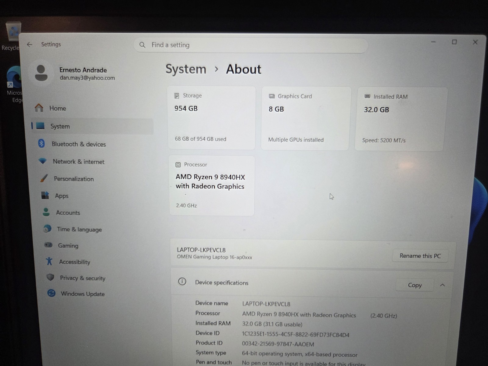 HP OMEN-16″ 2K 144Hz Laptop-AMD Ryzen 9 8940HX 2025-32GB DDR5-RTX 5060-1TB SSD