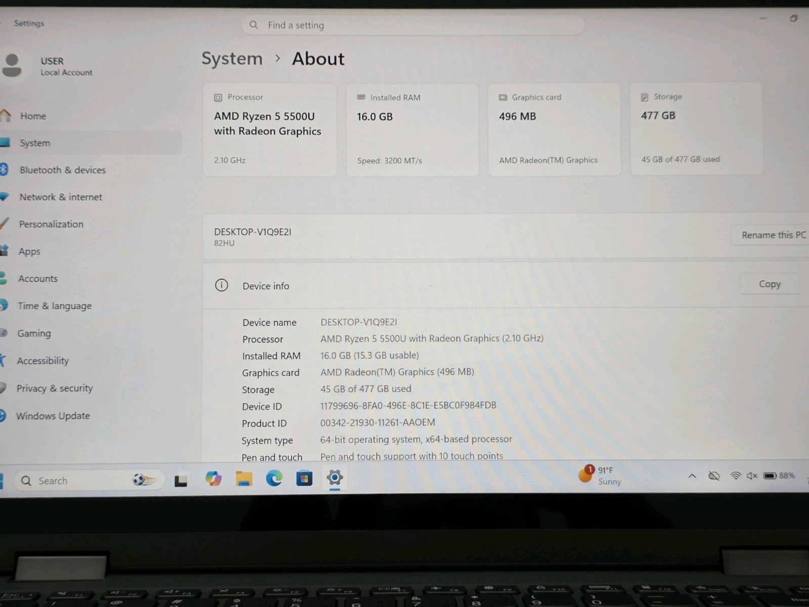 LENOVO IdeaPad Flex 5 14″ Ryzen 5 5500U 16GB 512GB M2 Touch 2-in-1 W11 Laptop