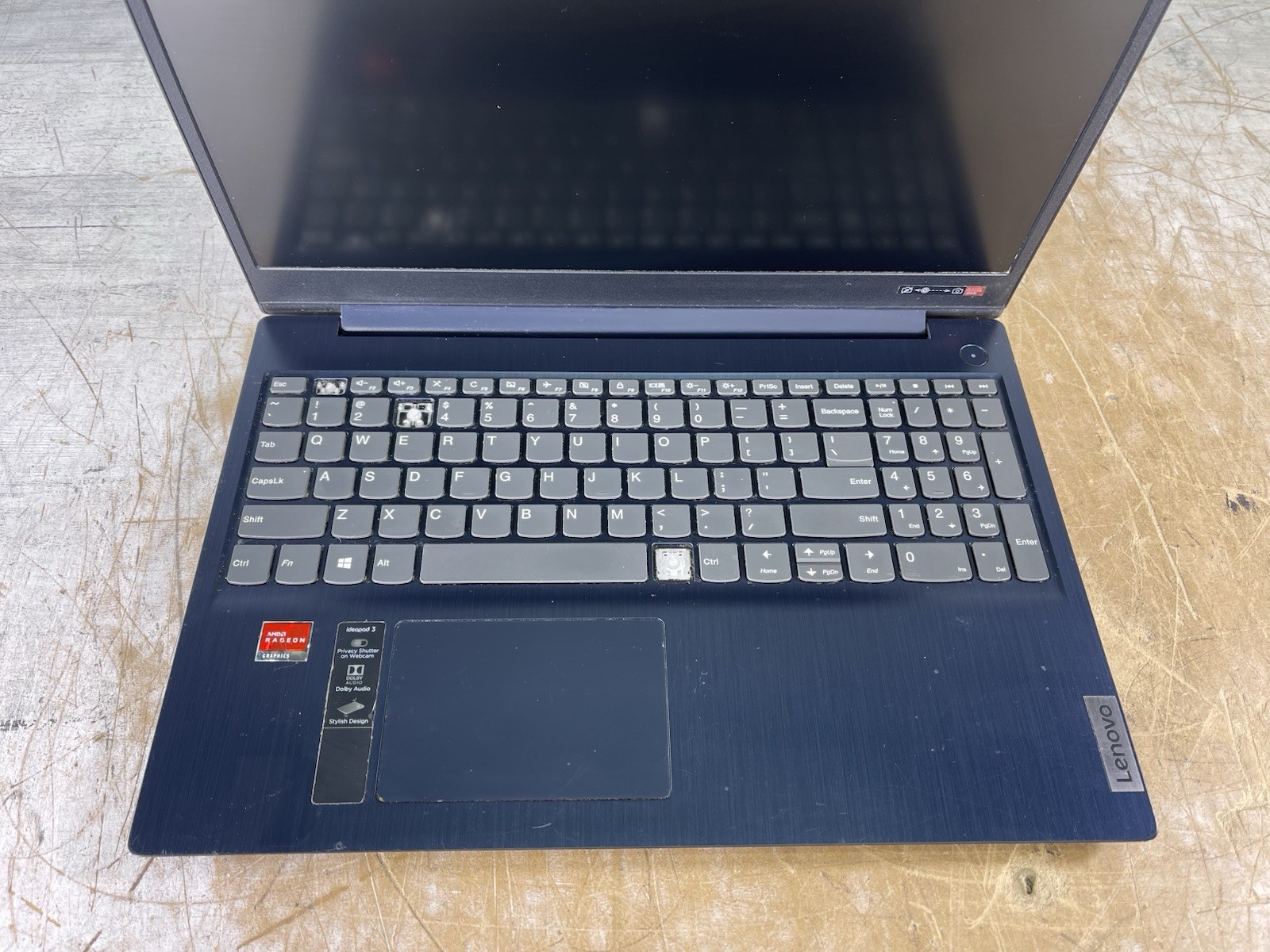 LENOVO IDEAPAD 3 15ADA05 RYZEN 5 3500U @ 2.1 GHz, 12 GB RAM, NO HDD/OS – (PARTS)