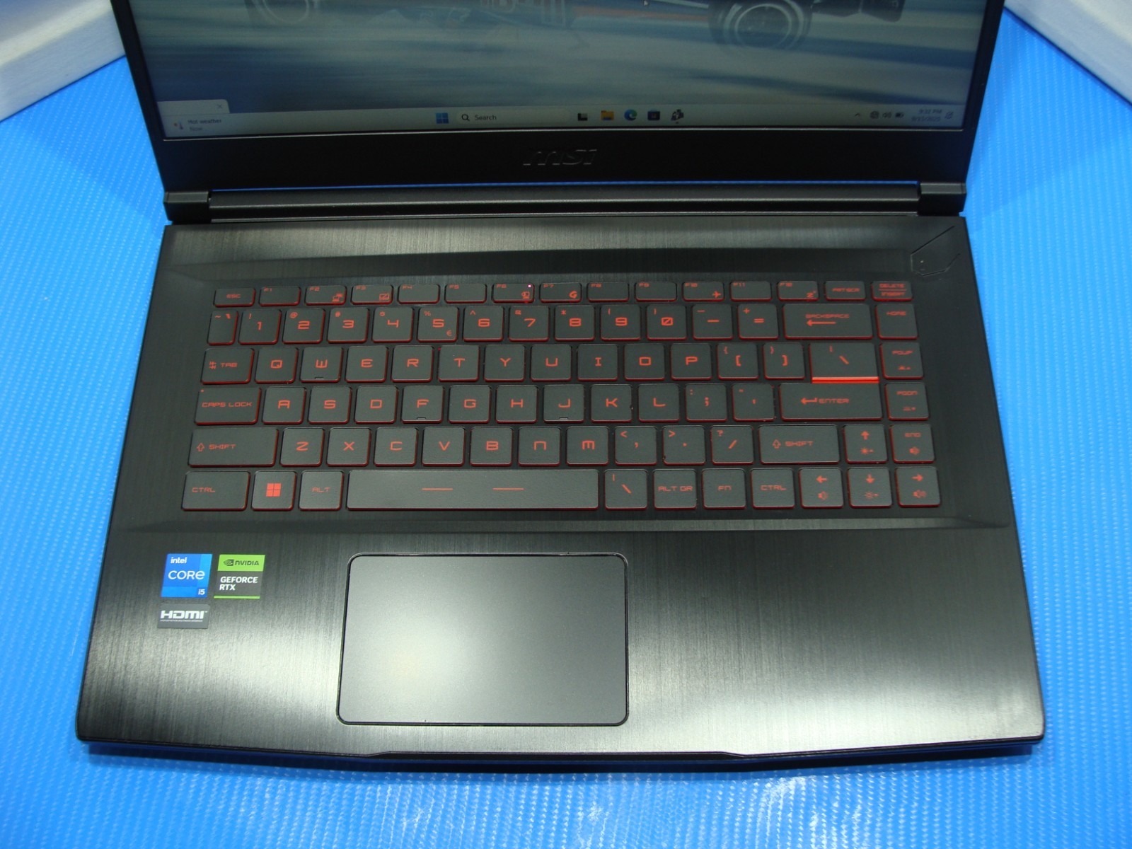 MSI Thin GF63 15.6” FHD 144hz i5-12450H 2.0GHz 8GB 1TB SSD RTX 2050 Battery 99%