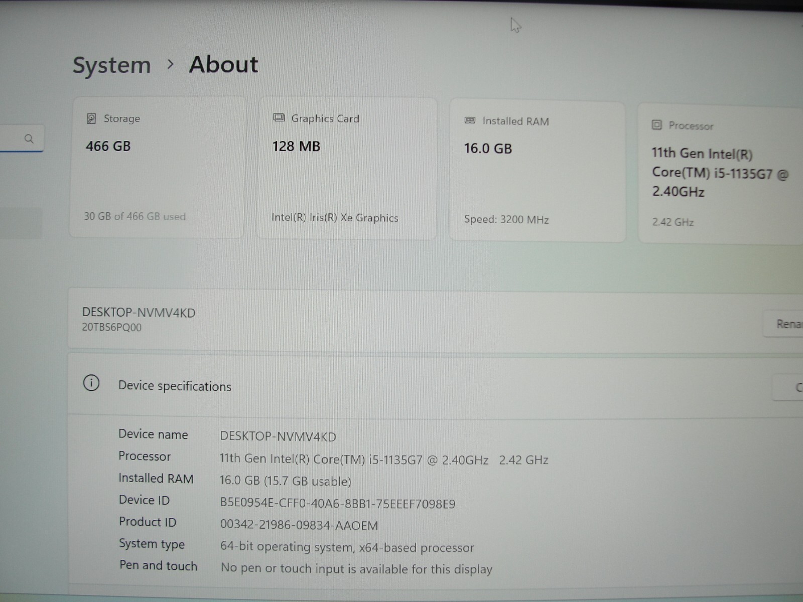 Lenovo ThinkPad E14 Gen2 14”FHD Intel Core i5-1135G7 2.4GHz 16GB 512GB SSD