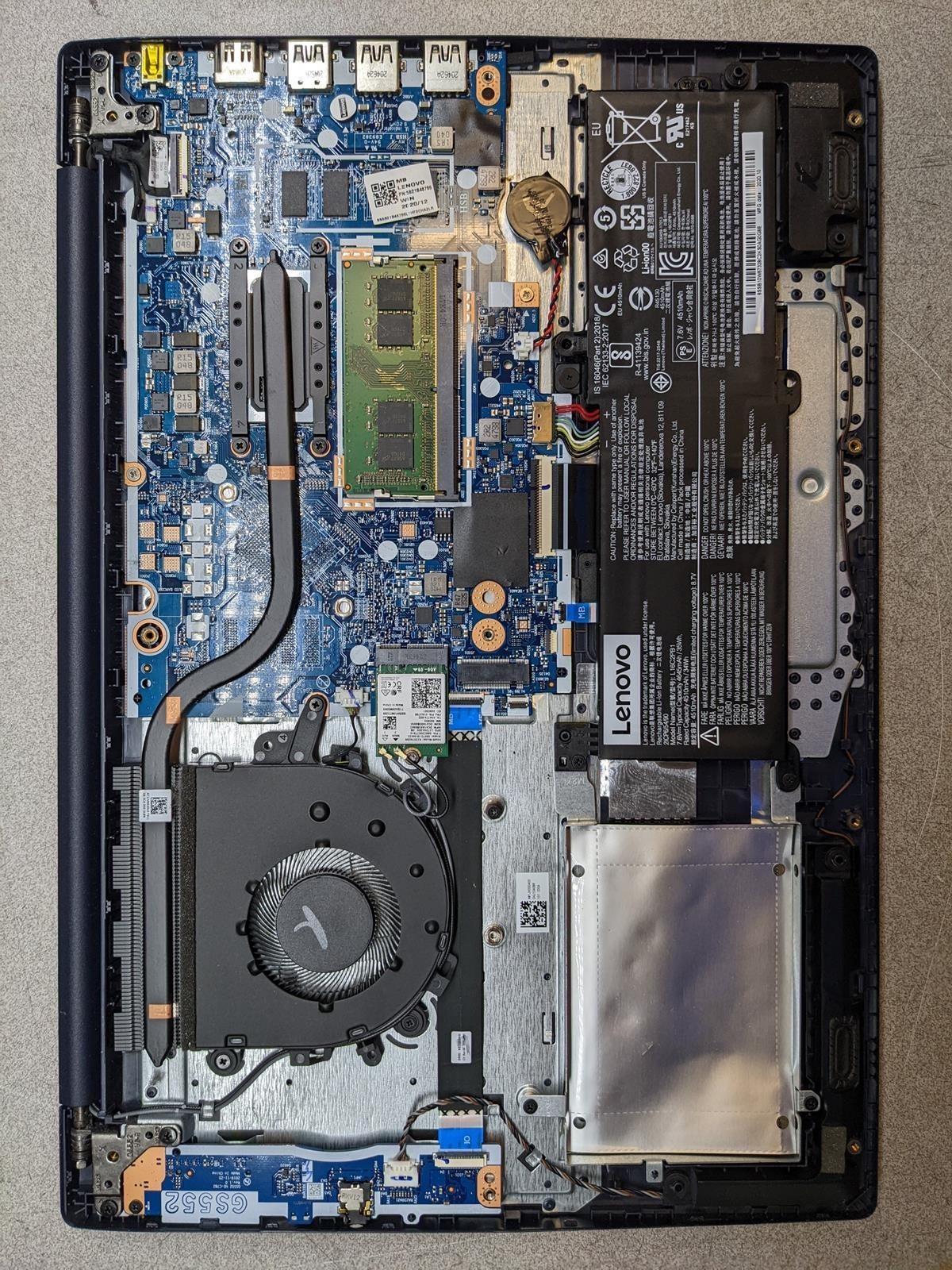 LENOVO IDEAPAD 3-15IML05 i5-10210U @ 1.60GHz, 8GB RAM, NO HDD/OS
