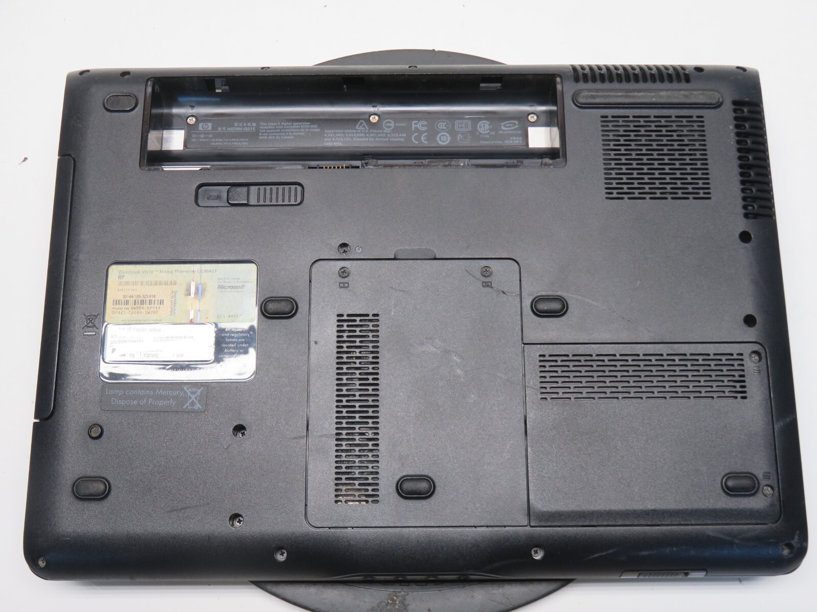 HP Pavilion dv6500 DV6629WM AMD Turion 64 X2 TL-50 1900MHz 1.5GB NO HDD No Batt