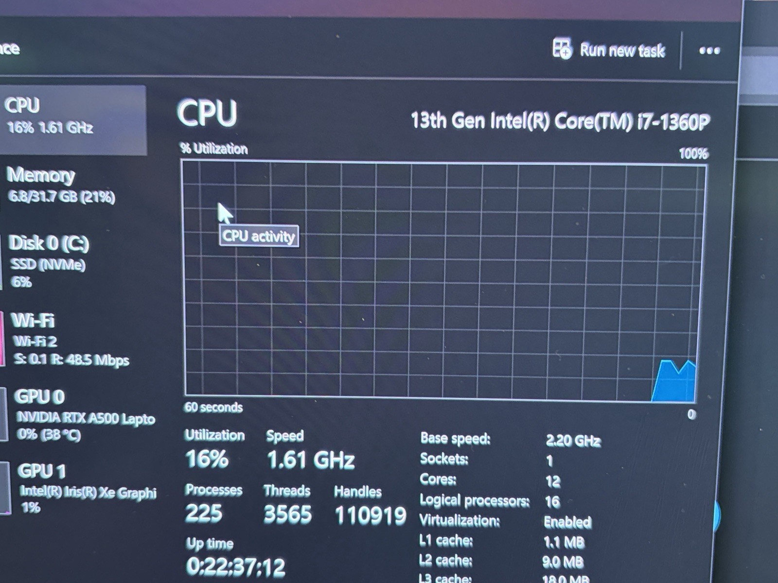 Lenovo ThinkPad P14s Gen 4 i7-1360p 32GB 1TB NVMe NVIDIA RTX A500 WIN 11, OLED