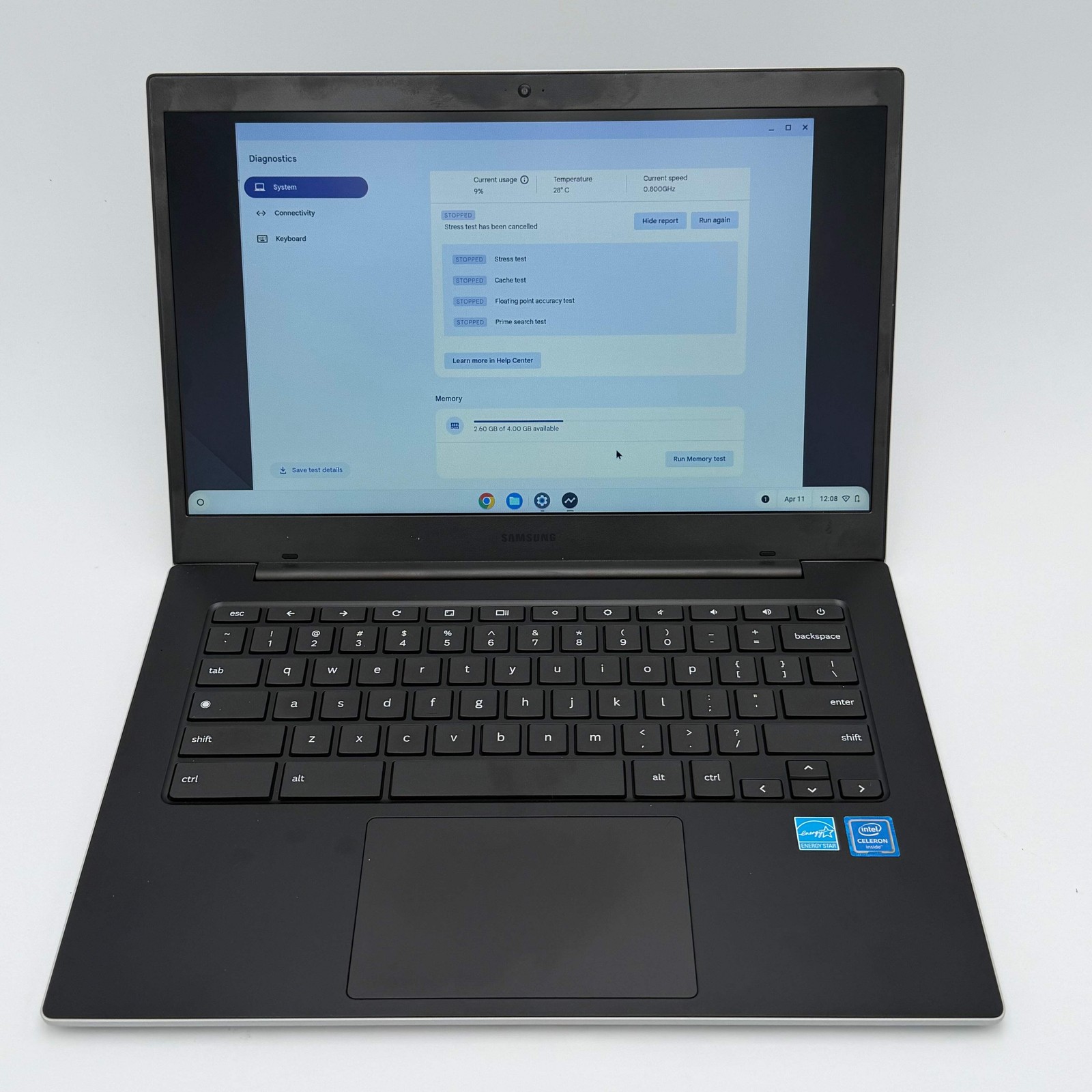 Samsung Chromebook XE345XDA 14″ Intel Celeron 4GB RAM 32GB Silver + Charger – Go