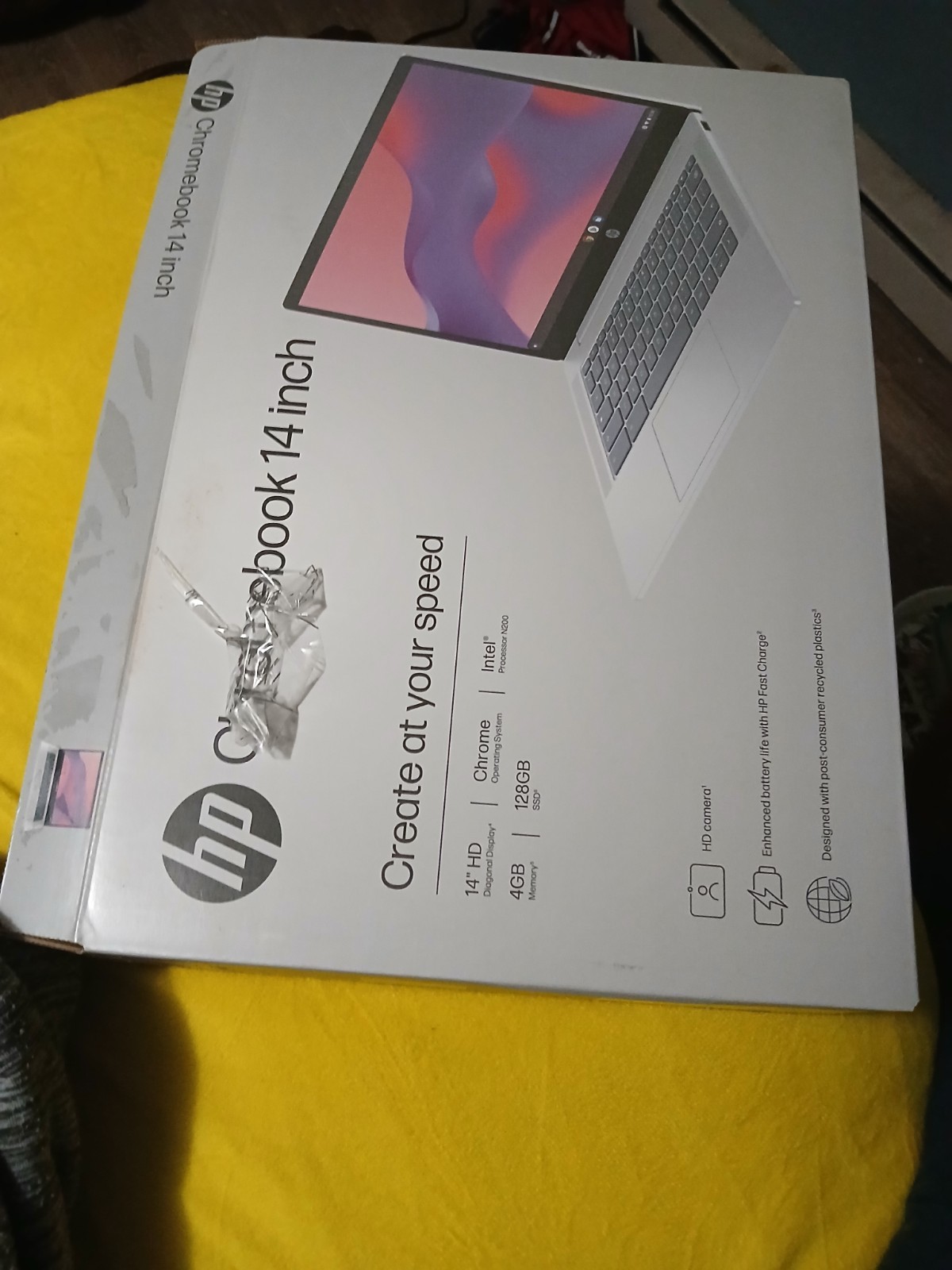 HP Chromebook 14″ Laptop – Intel N200, 4GB RAM, 128GB SSD, HD Display – New