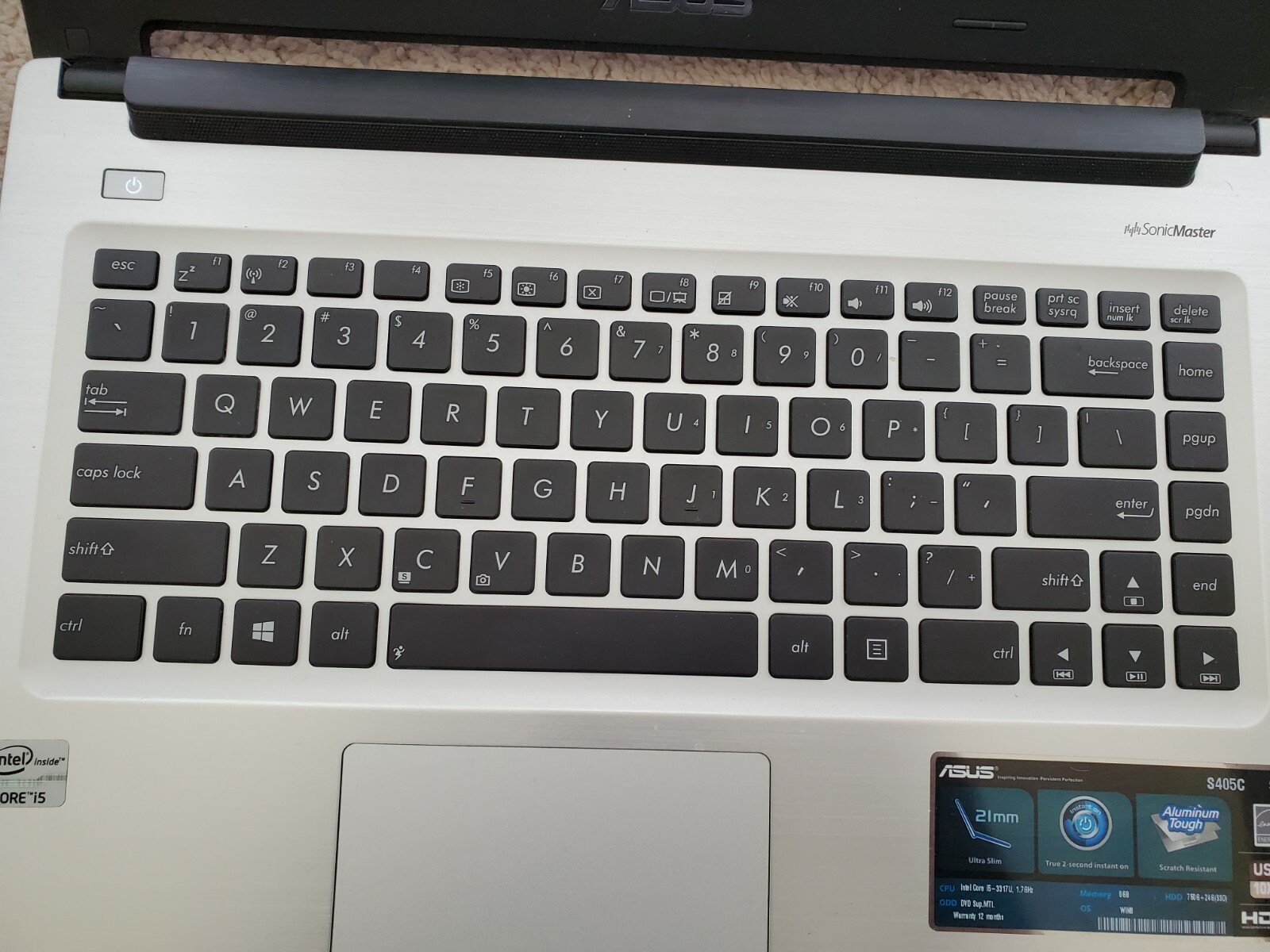 ASUS VivoBook S405CA-RH51 Intel Core i5 3317U 1.70GHz 6GB RAM 480GB SSD 14.1″