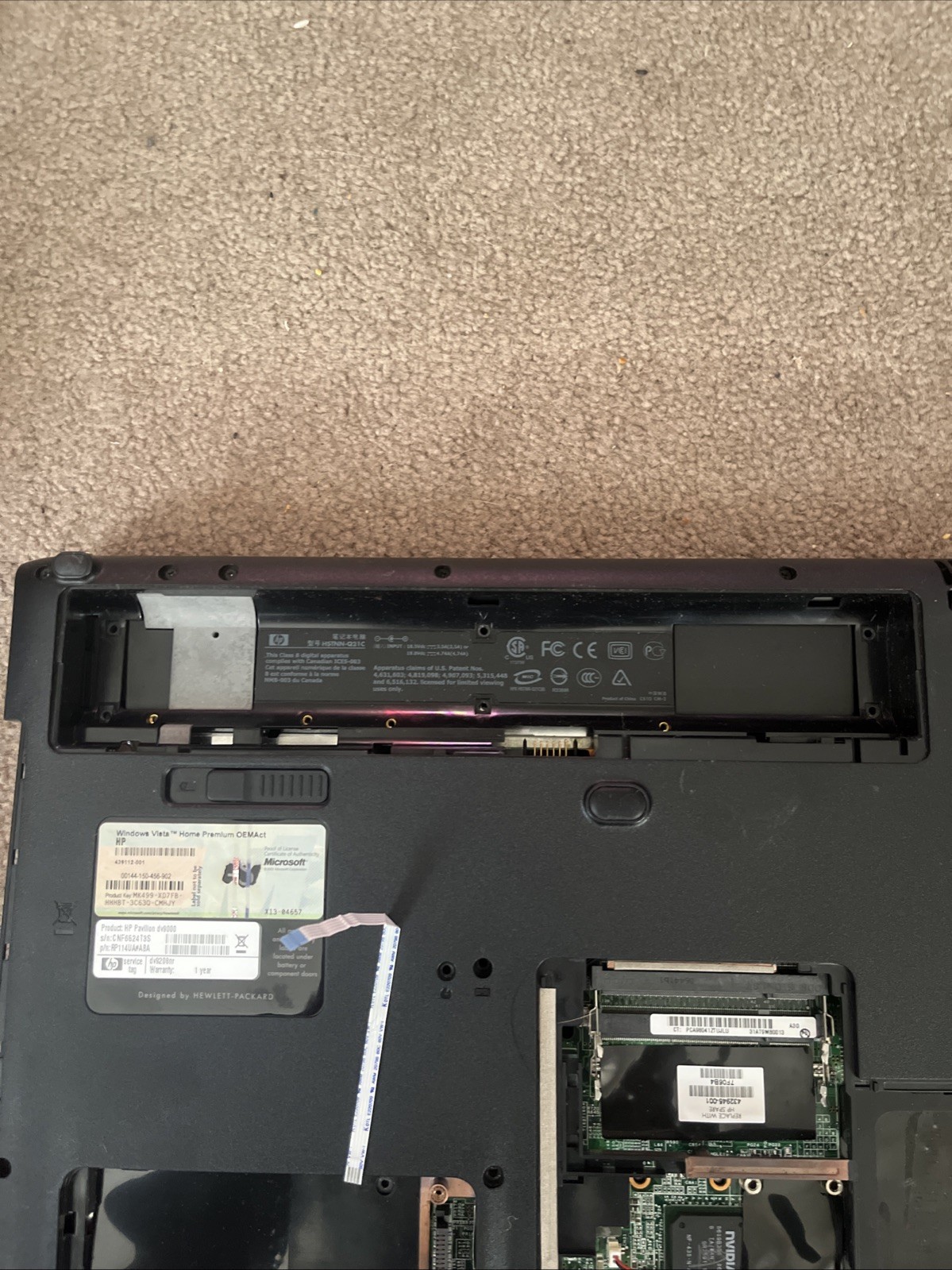 HP Pavilion dv9000 series laptop AMD Turion 64 X2 UNTESTED / FOR PARTS