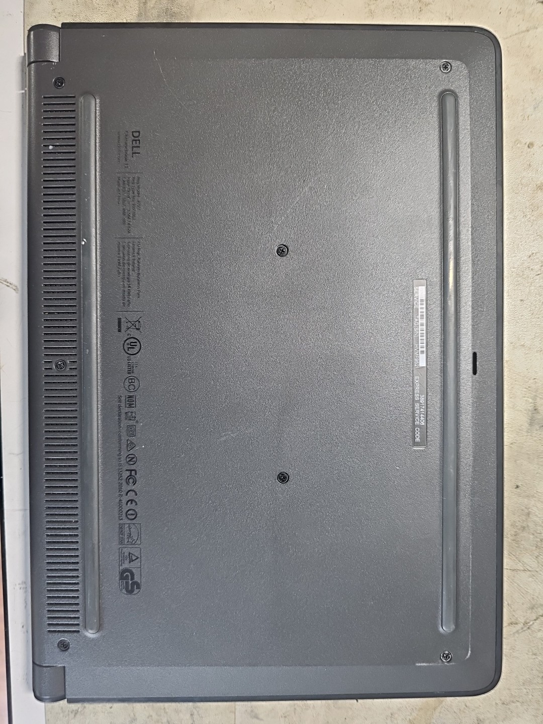 Dell Chromebook 11 P22T Intel Celeron, Works But Needs A New Battery As Is.