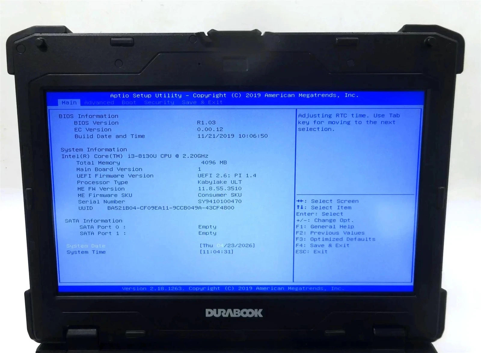 Lot of 2 Durabook Z14i Rugged Laptop 14″ Core I3 -8130U (Touch Screen)