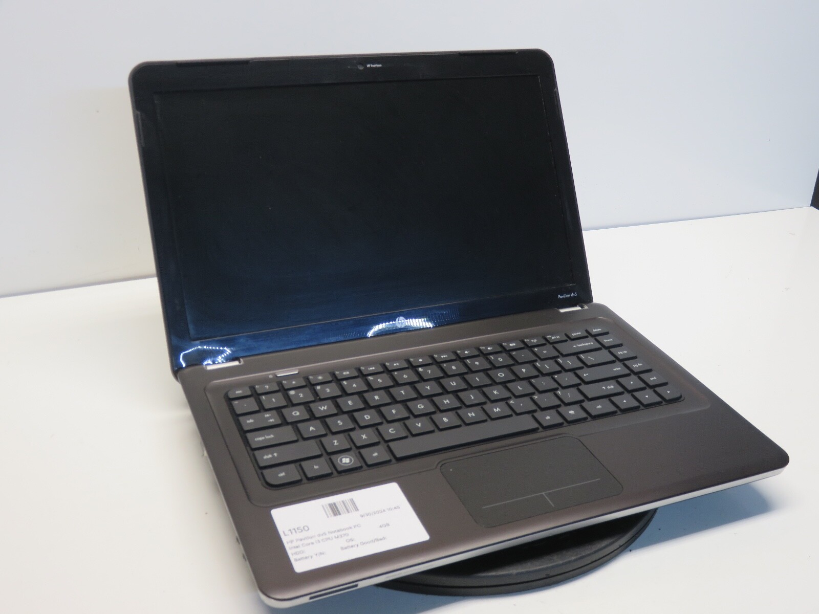 HP Pavilion dv5t-2100 Intel Core i3 CPU M370 2.40GHz 4GB NO HDD No Batt