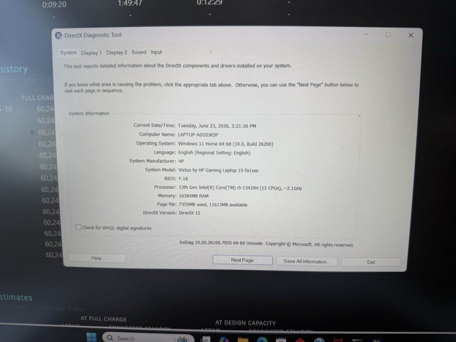 HP Victus 15-fa1xxx 15.6″ FHD i5 13th Gen 16GB 512GB SSD RTX 4050 W11