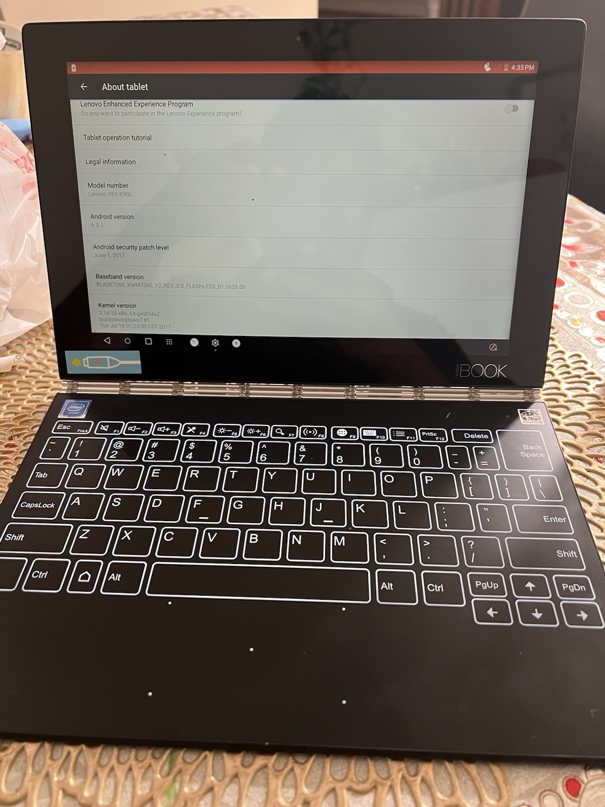 Lenovo Yoga Book YB1-X90L Intel Atom x5-Z8550 4GB RAM 64GB Storage
