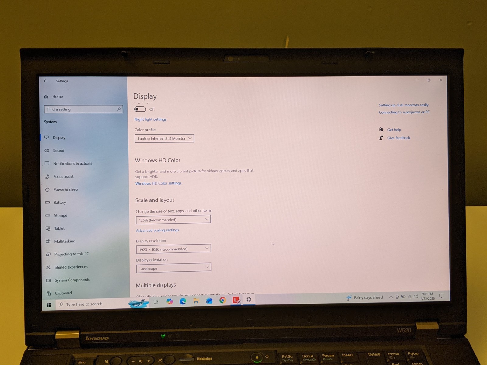 Lenovo ThinkPad W520 15.6” Laptop i7 Extreme 32GB RAM 250GB SSD Win 10 Pro