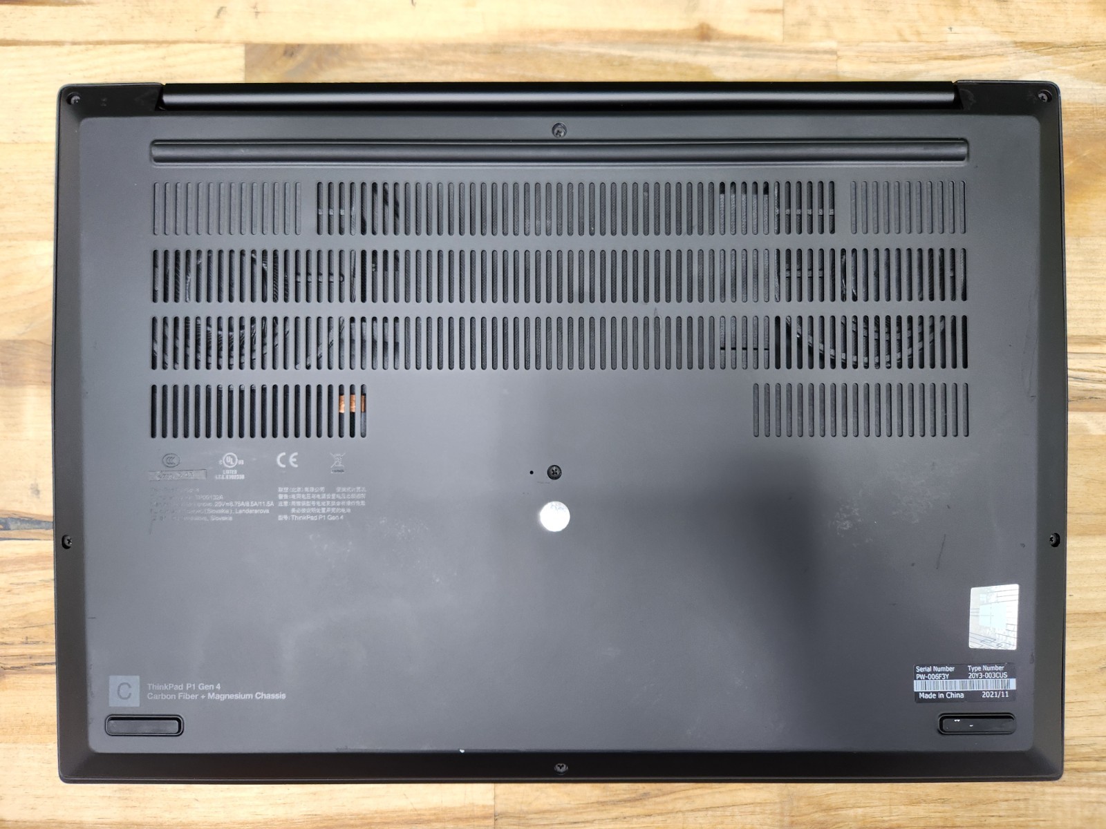 Lenovo ThinkPad P1 Gen 4 16″ WXQGA i7-11850H 32GB 512GB SSD RTX A2000 EXCELLENT~