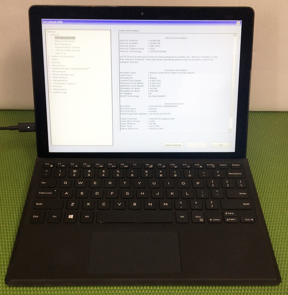 Dell Latitude 5285 2-in-1 i5-7300U 16GB Touchscreen 12.3″ – NO OS/SSD
