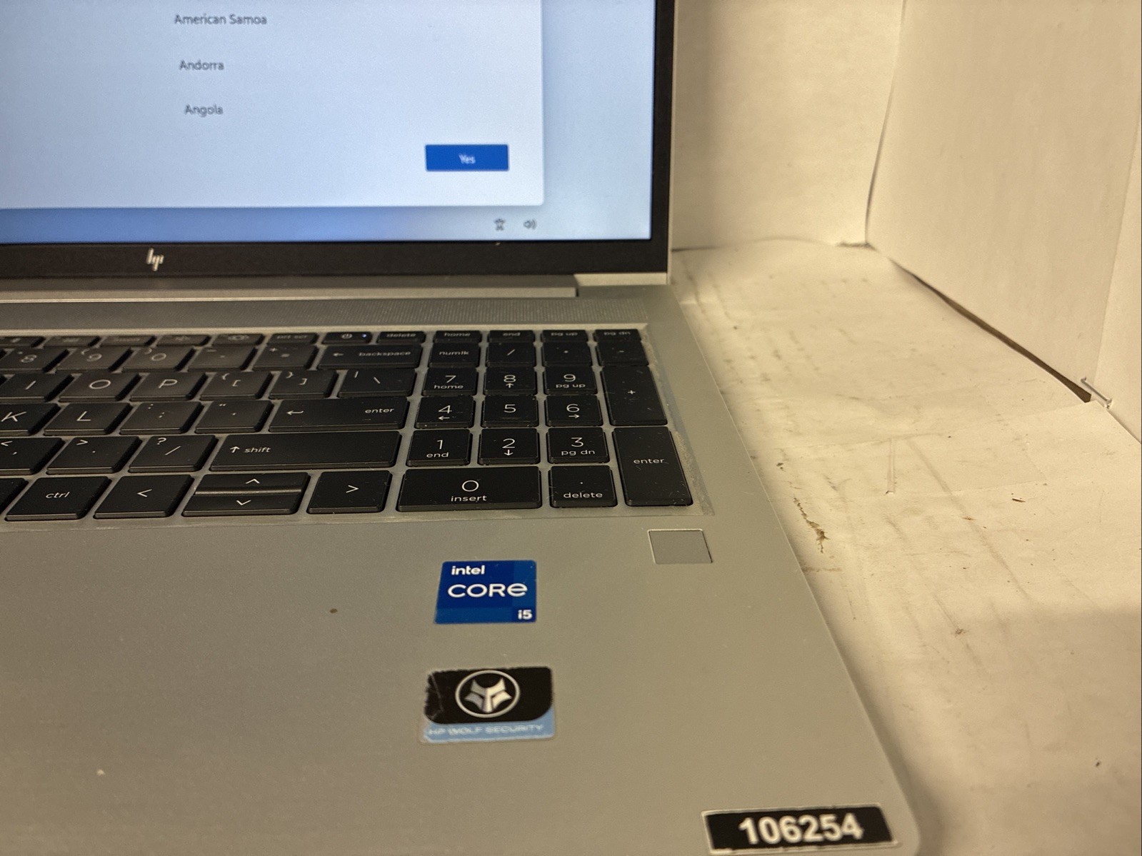 HP EliteBook 650 G9 15.6″ i5-12th Gen 16GB RAM 256GB SSD Win 11 Charger – used